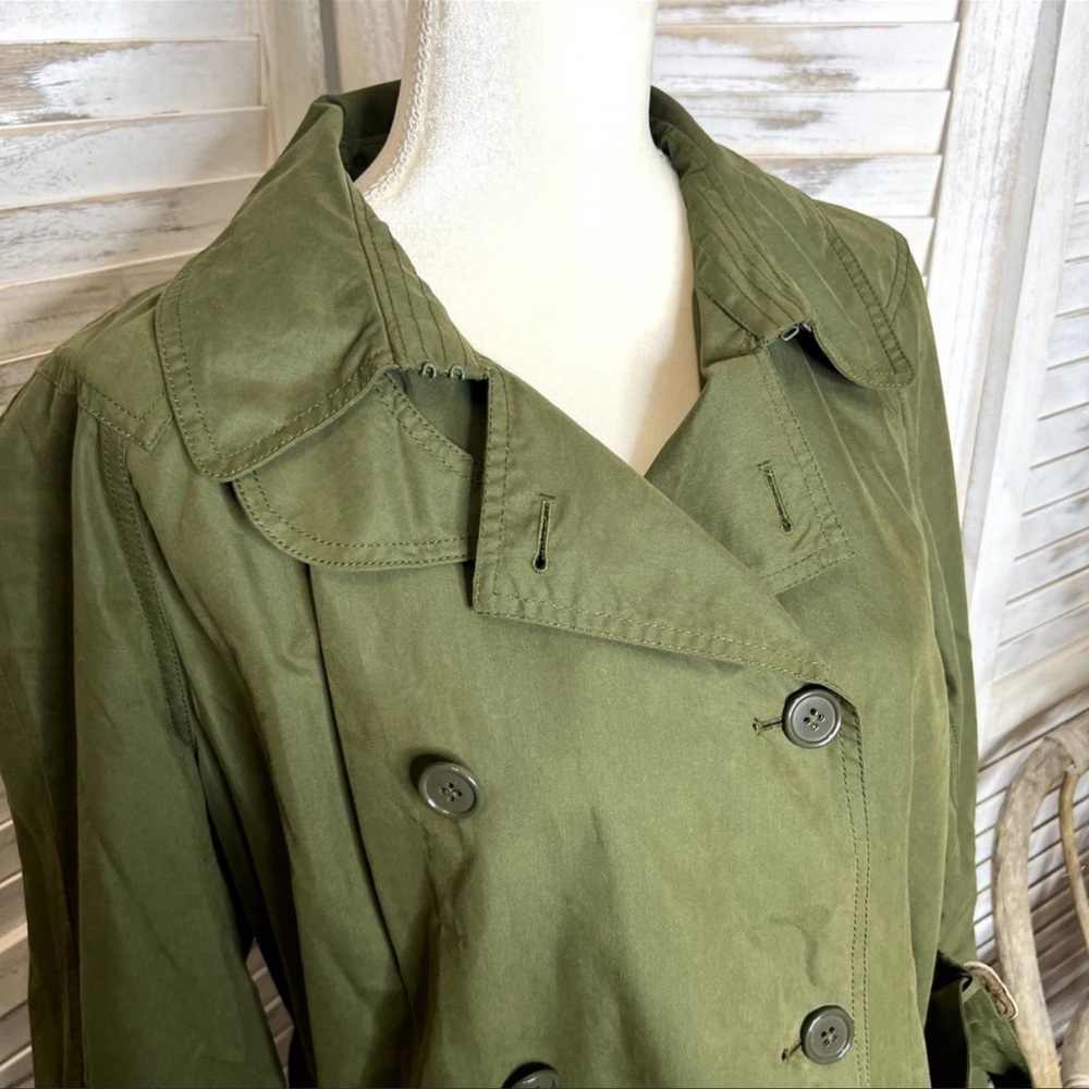 J. Crew Stylish Military Chic Belted Trench Coat/Jacket - Picture 9 of 9